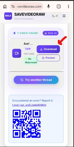 Step 7 — Download watermark-free Dola video